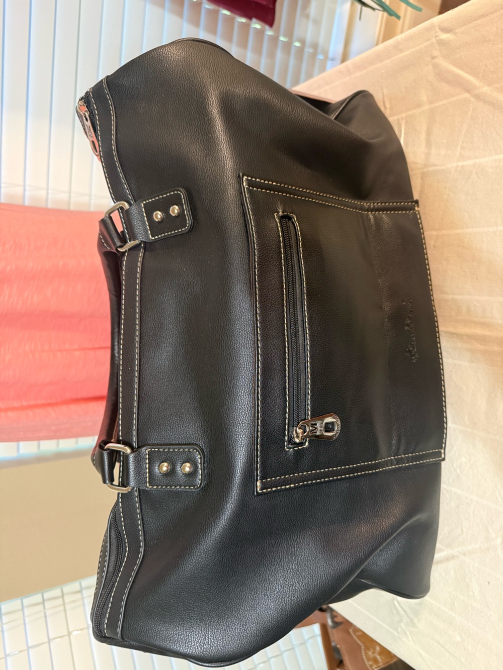 Montana West Black and White Studded American Flag Weekender Bag - Picture 4 of 7